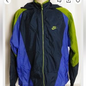 Nike Vintage Early 90s Colorblock Windbreaker Jacket Gray Tag Multicolor Size XL
